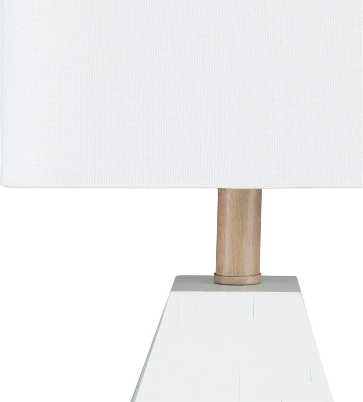 White Table Lamp Modern Contemporary Bulbs Included - Diamond Home USA