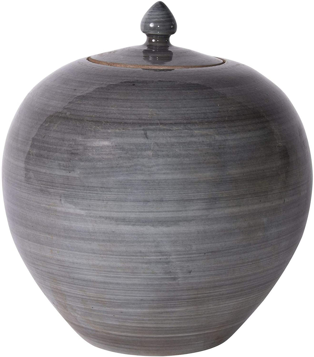 Iron Gray Melon Jar 11x11x11 Grey