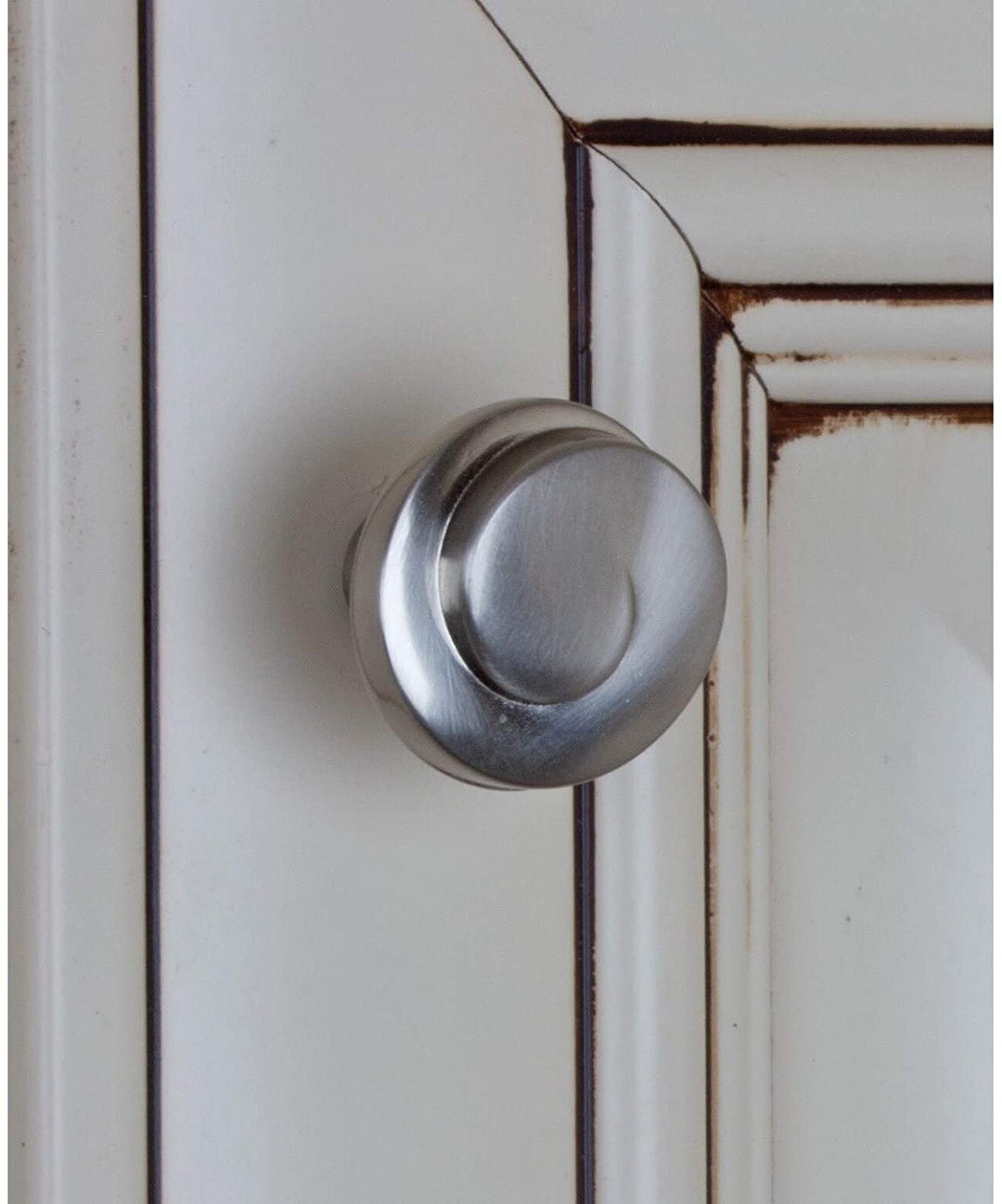 1 125 inch Satin Nickel Classic Wave Cabinet Knobs (Pack 25) Grey Metal Finish - Diamond Home USA