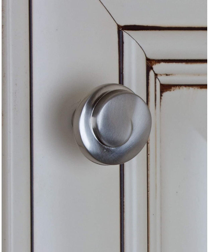 1 125 inch Satin Nickel Classic Wave Cabinet Knobs (Pack 25) Grey Metal Finish - Diamond Home USA