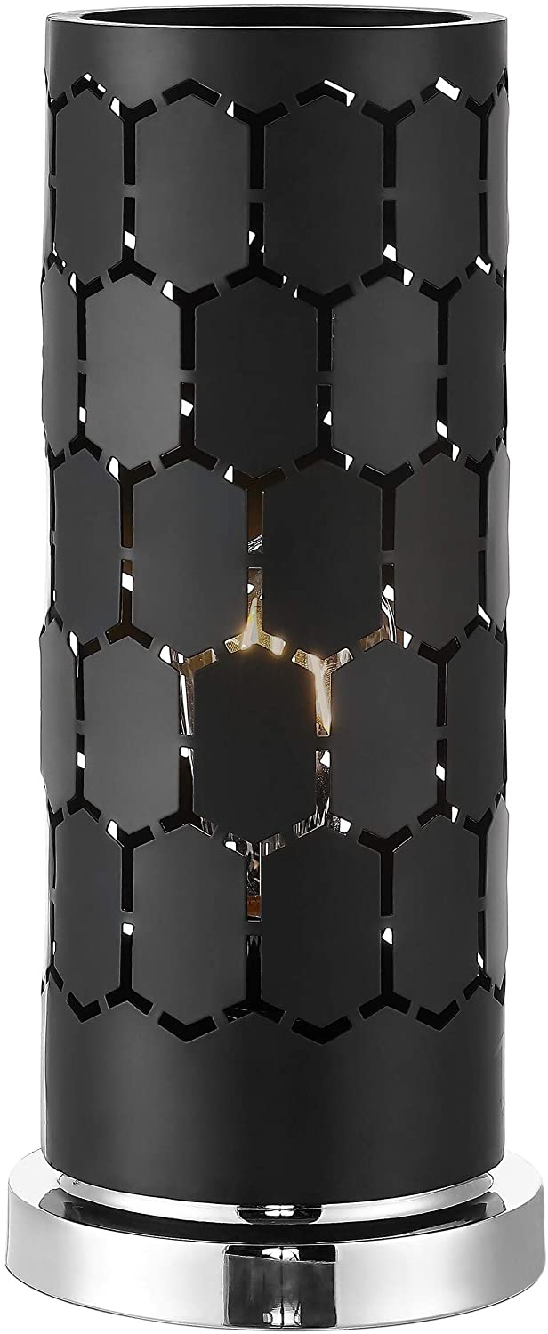 Lighting 13" Table Lamp Black Modern Contemporary Chrome