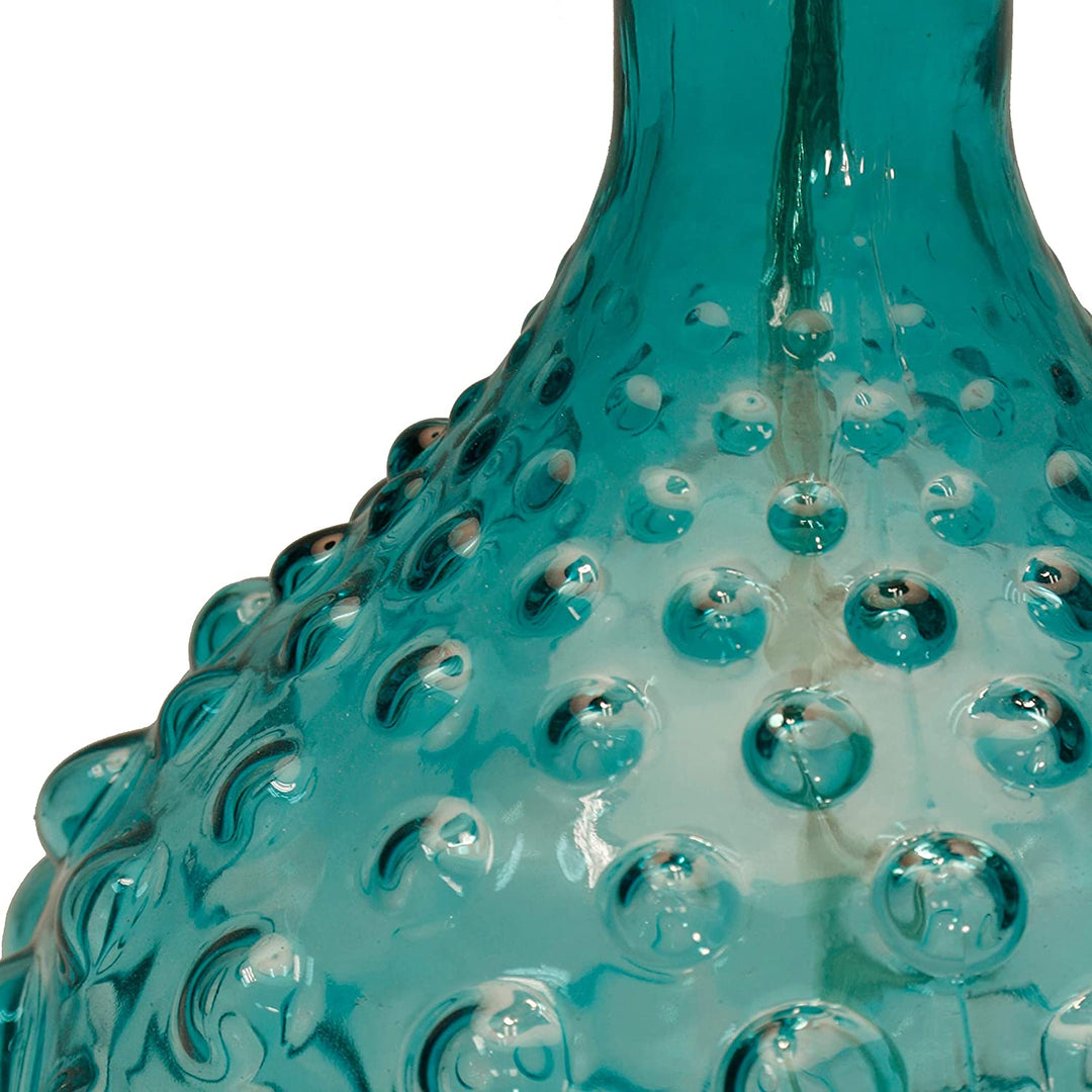 Blue Table Lamp Cream Hardback Fabric Shade Transitional