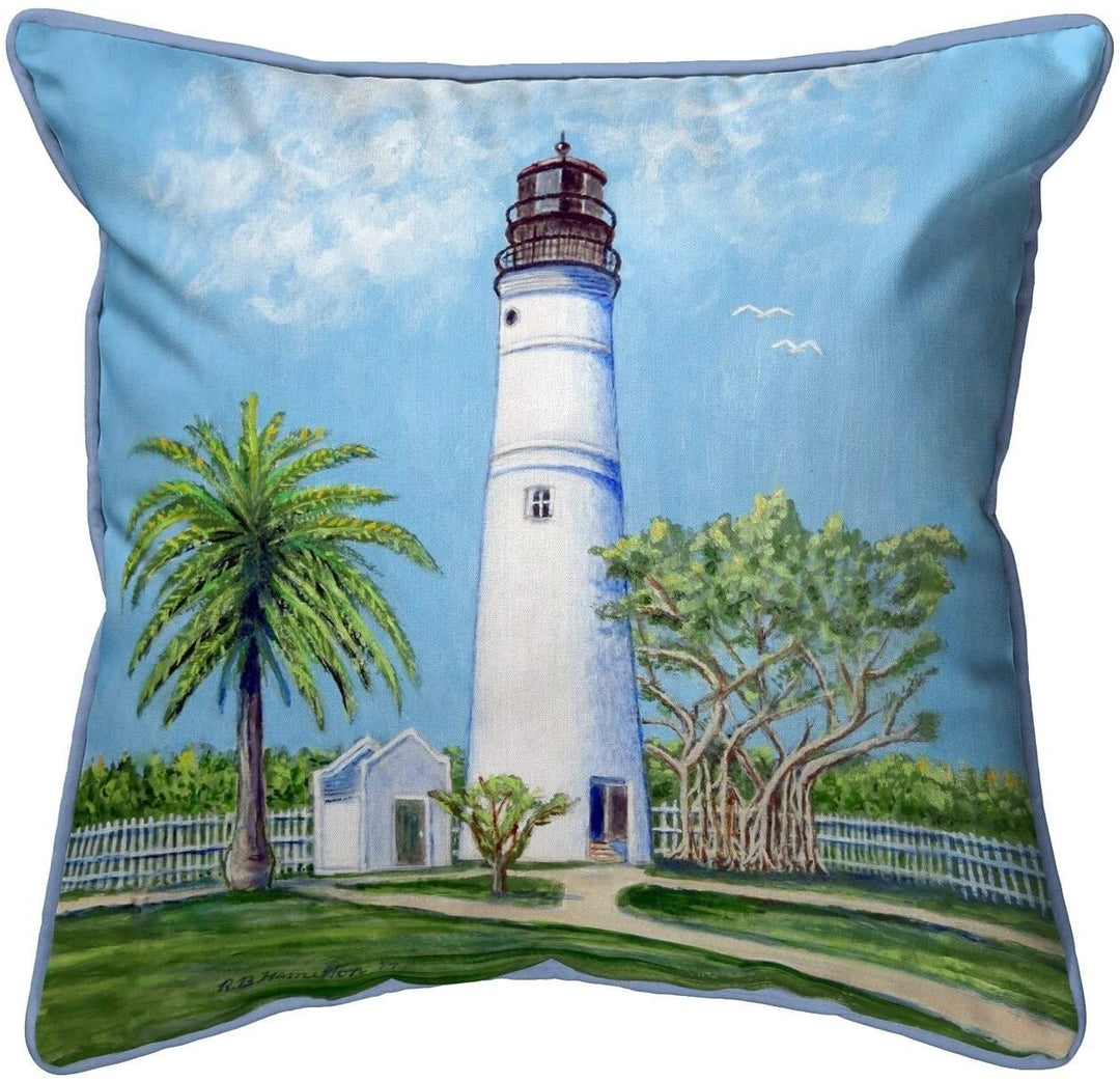 Key West Lighthouse Small Pillow 12x12 Color Graphic