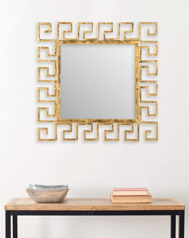 Greek Key Antique Gold 23 inch Mirror Transitional