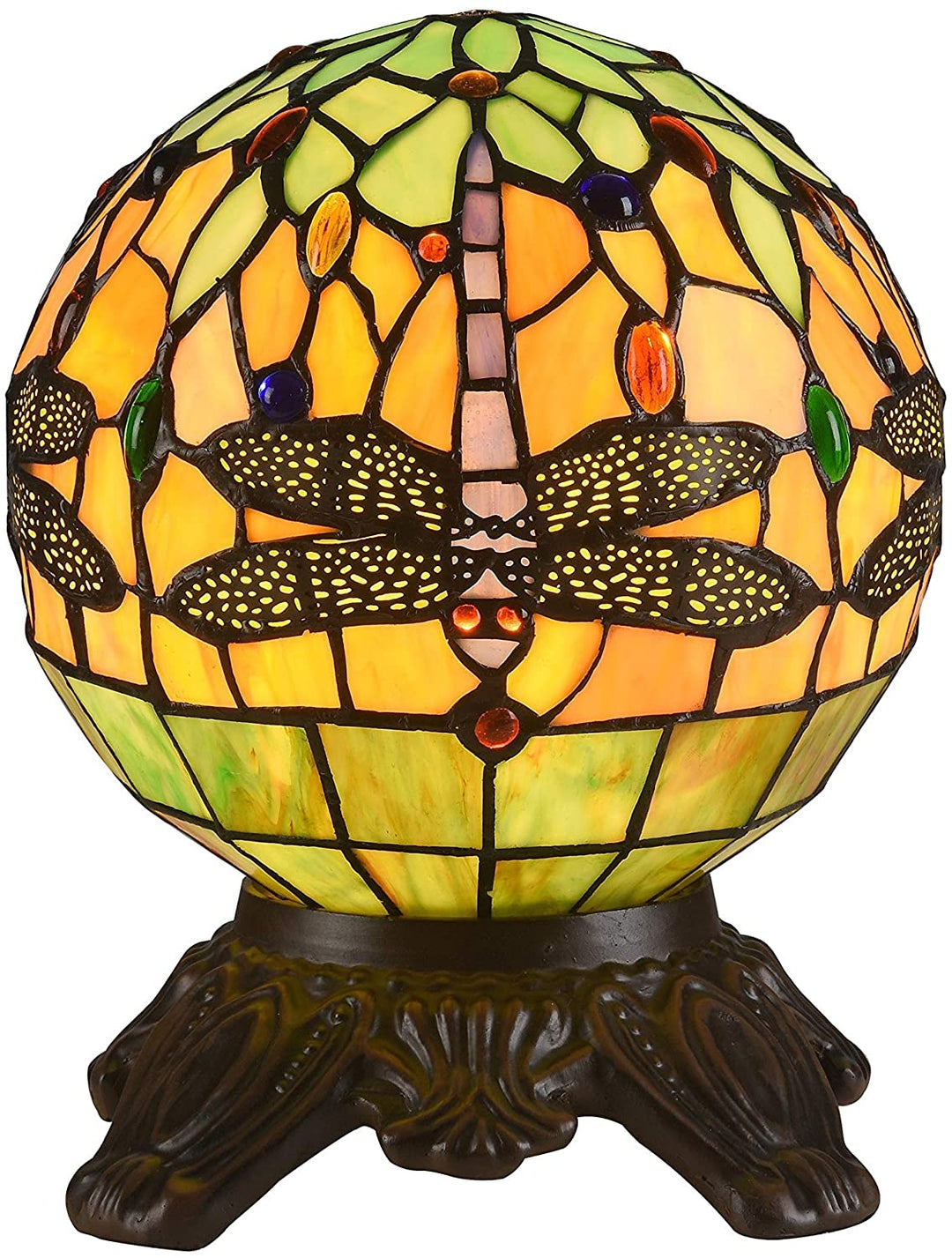 Tiffany Dragonfly 1 Light Dark Bronze Table Lamp Color