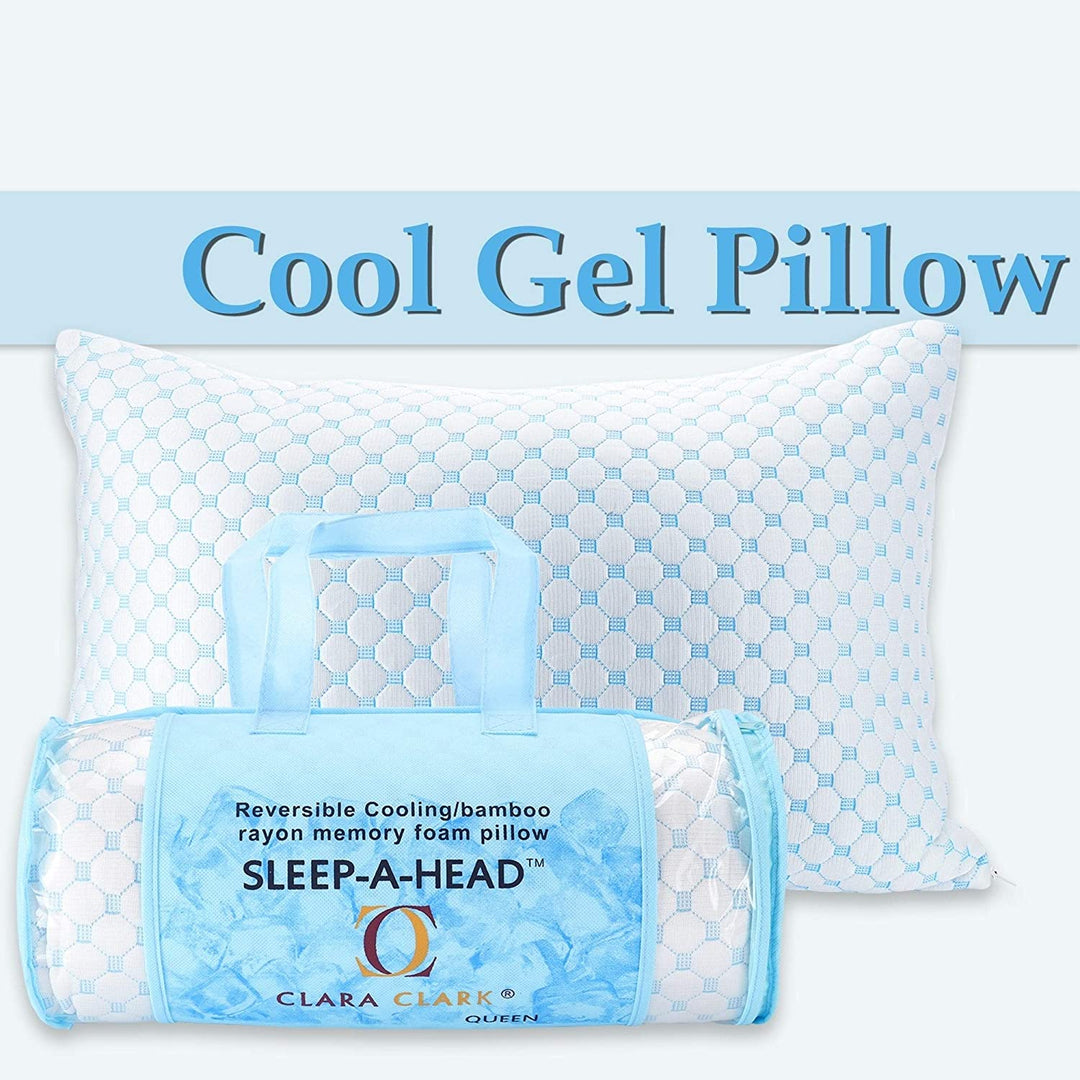 Memory Foam Pillow Bamboo Cover Premium Luxury Gel Pillows