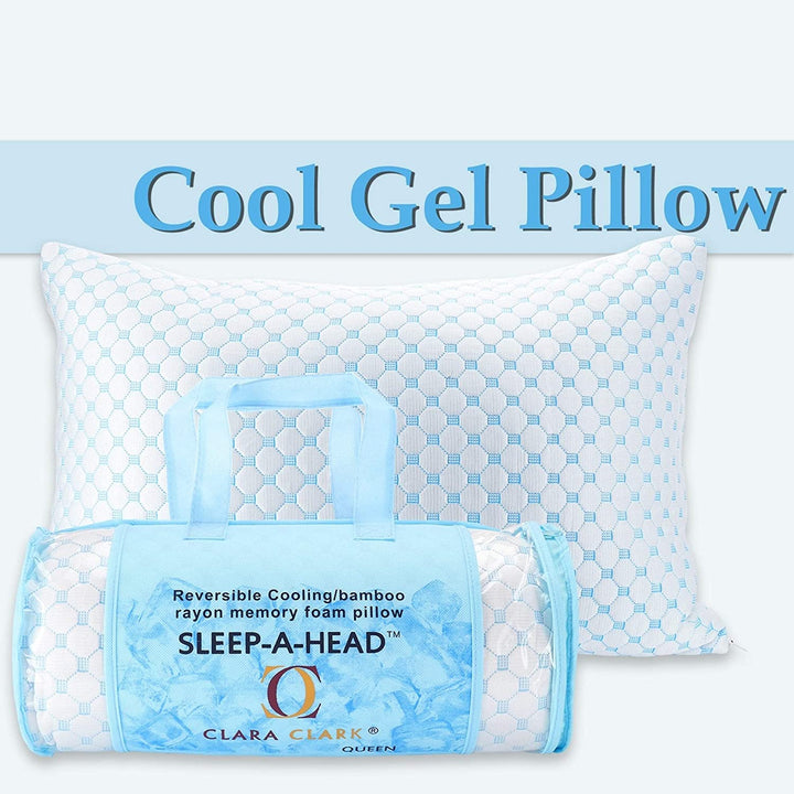 Memory Foam Pillow Bamboo Cover Premium Luxury Gel Pillows