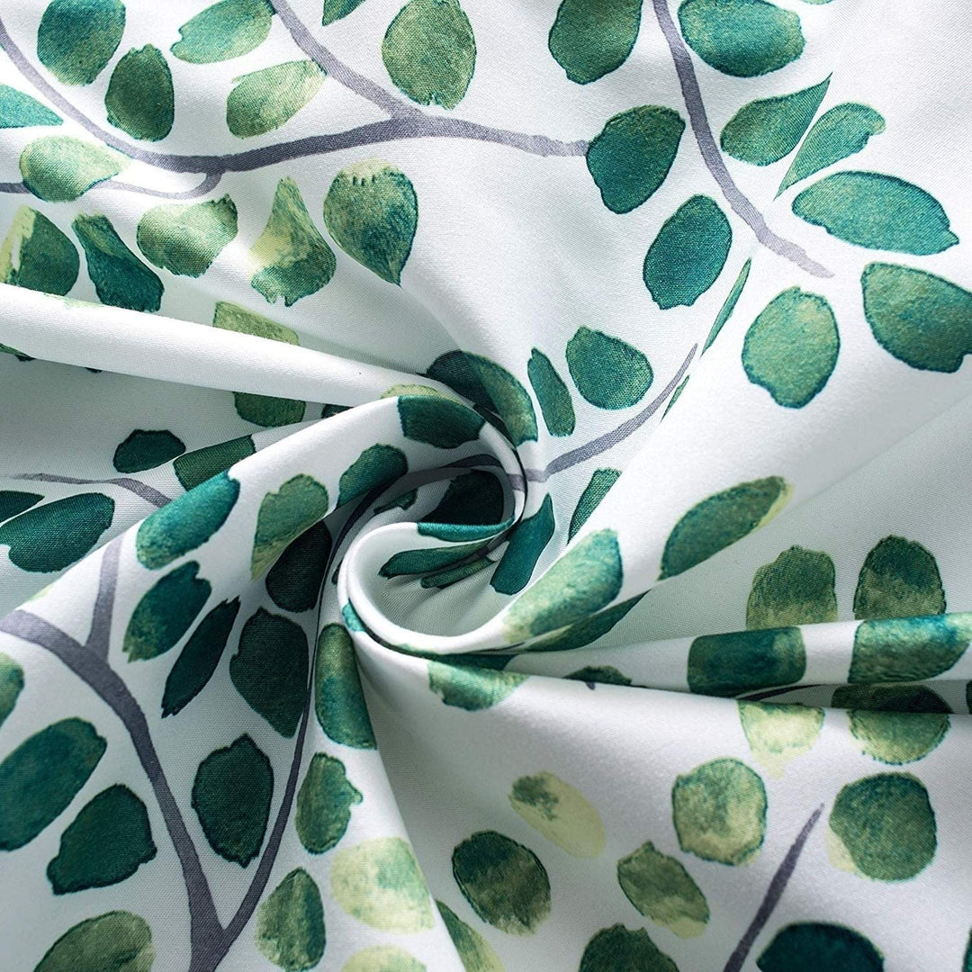 MISC Floral Scroll Valance 2 Layers Window Curtain 50'' Width X 18'' Length Green Farmhouse 100% Polyester Energy Efficient