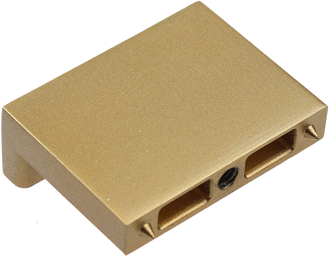 1 1/2 Rectangle Finger Pull Knobs Satin Gold (10 pk) Industrial Zinc Finish - Diamond Home USA