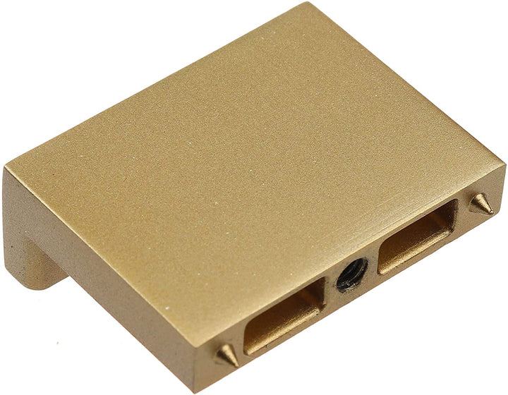 1 1/2 Rectangle Finger Pull Knobs Satin Gold (10 pk) Industrial Zinc Finish - Diamond Home USA