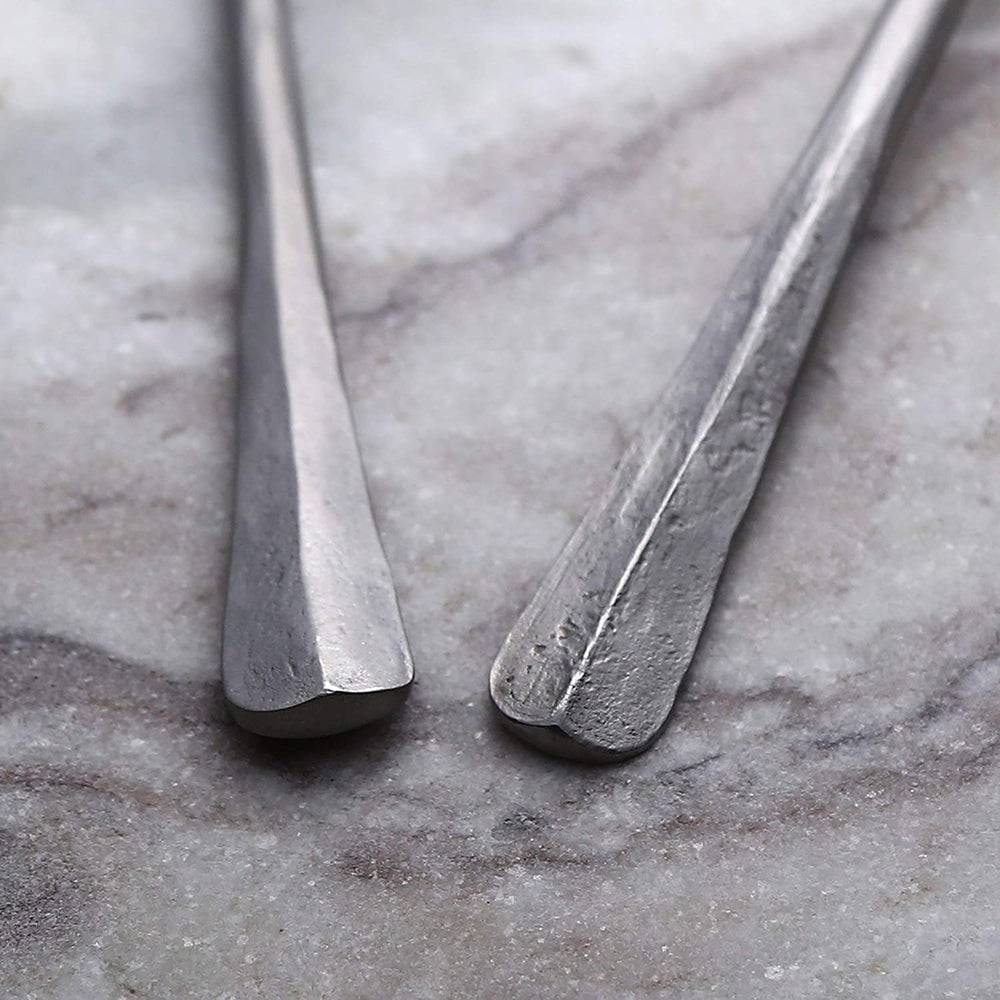 MISC Nascent Steel Cake Serving Set Stainless 2 Piece Handmade