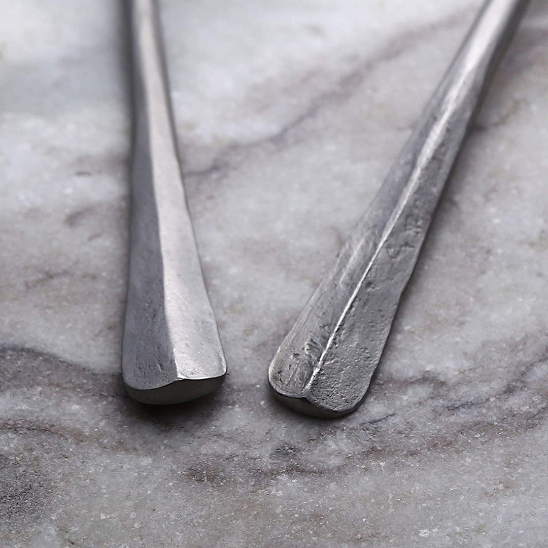 MISC Nascent Steel Cake Serving Set Stainless 2 Piece Handmade