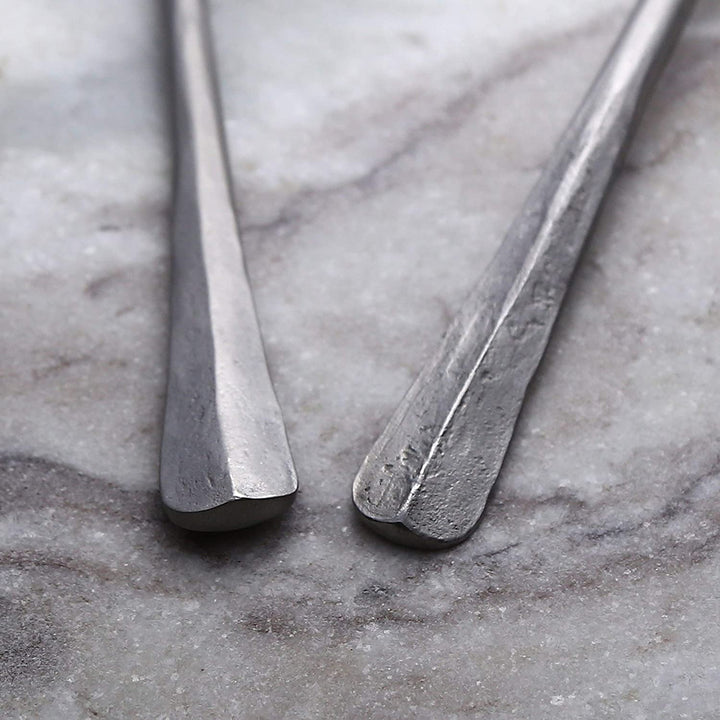 MISC Nascent Steel Cake Serving Set Stainless 2 Piece Handmade