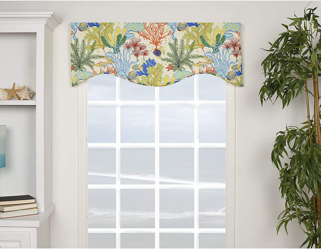 Island Breeze Shaped Valance Color Nature Nautical Coastal