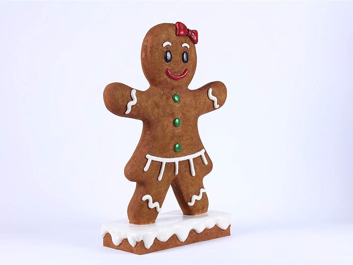 Gingerbread Girl Statue Polyresin - Diamond Home USA