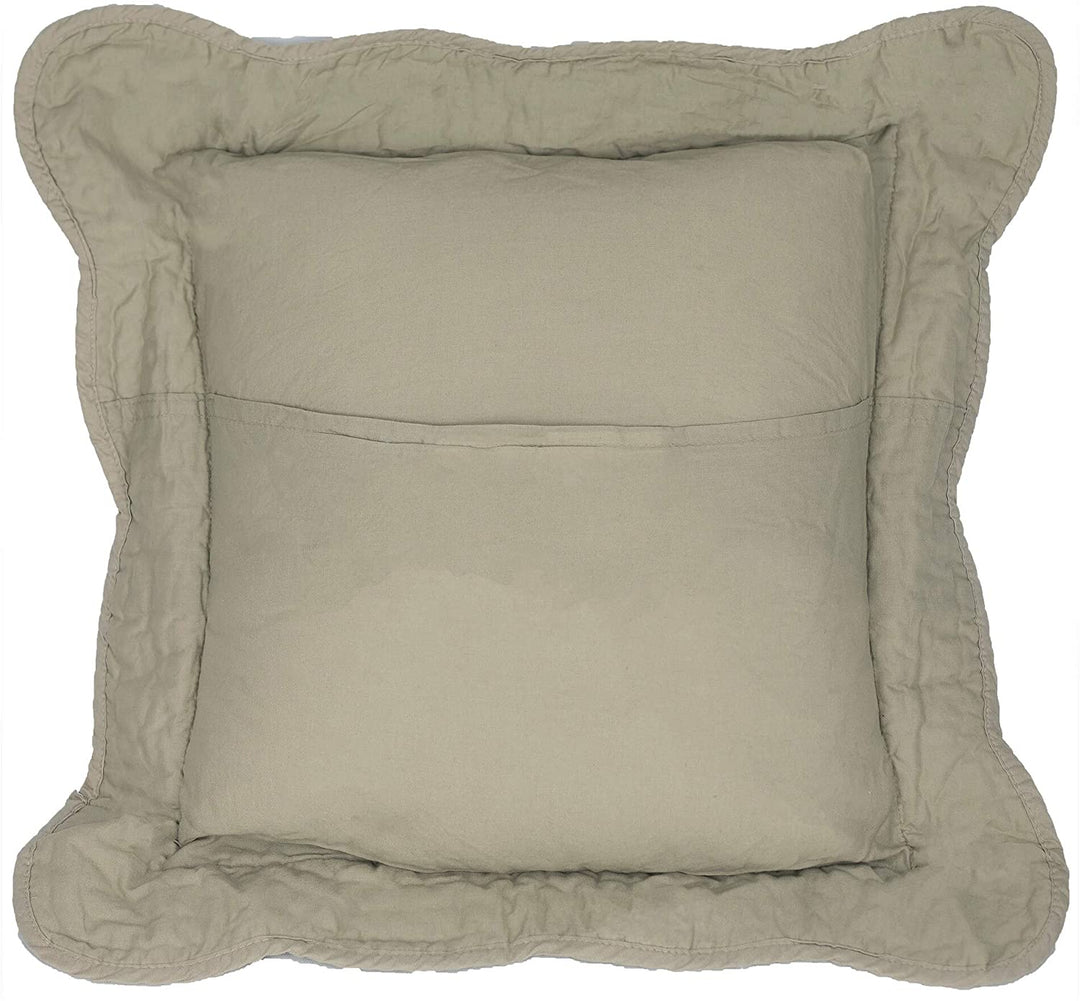 Bear Trees Decorative Pillow Green Nature Cabin Lodge Cotton Removable Cover - Diamond Home USA