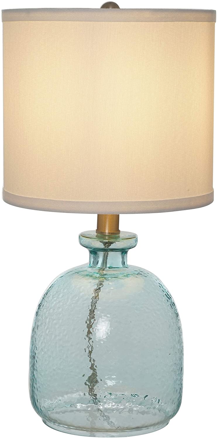 Cedar Ocean Blue Glass Table Lamp - Diamond Home USA