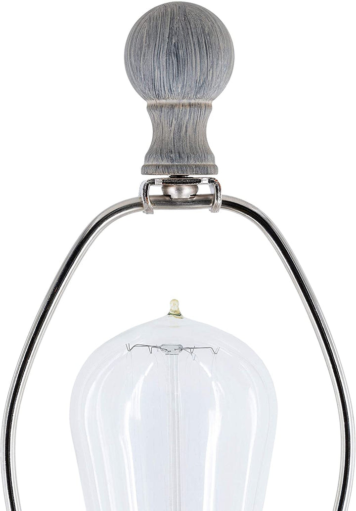 MISC Classic Grey 28 inch Table Lamp 28" h X 14" w 14" d Nickel Bulbs Included