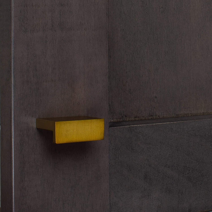 1 1/2 Rectangle Finger Pull Knobs Satin Gold (10 pk) Industrial Zinc Finish - Diamond Home USA