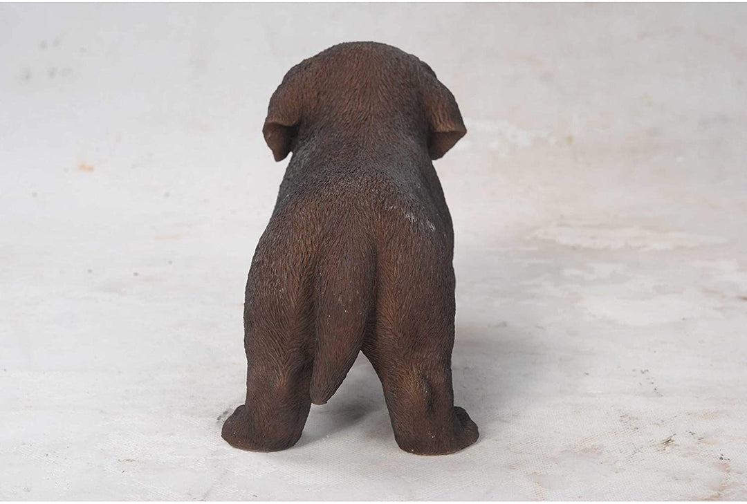 Chocolate Standing Labrador Puppy Statue Polyresin - Diamond Home USA