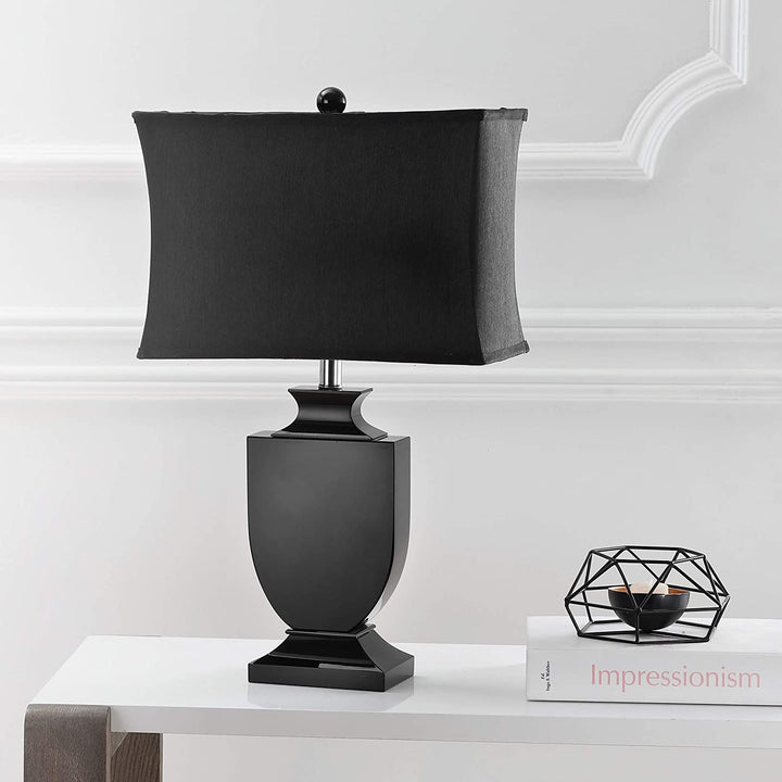 Lighting 24 inch Black Crystal Urn Table Lamp Modern Contemporary Transitional Bulbs Included - Diamond Home USA