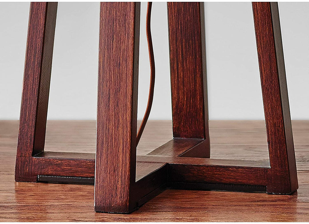 24 inch Walnut Table Lamp Mid Century Modern Contemporary - Diamond Home USA