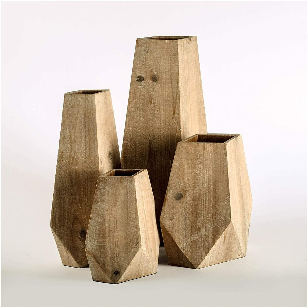 MISC (Small) Vase Tan Farmhouse Wood