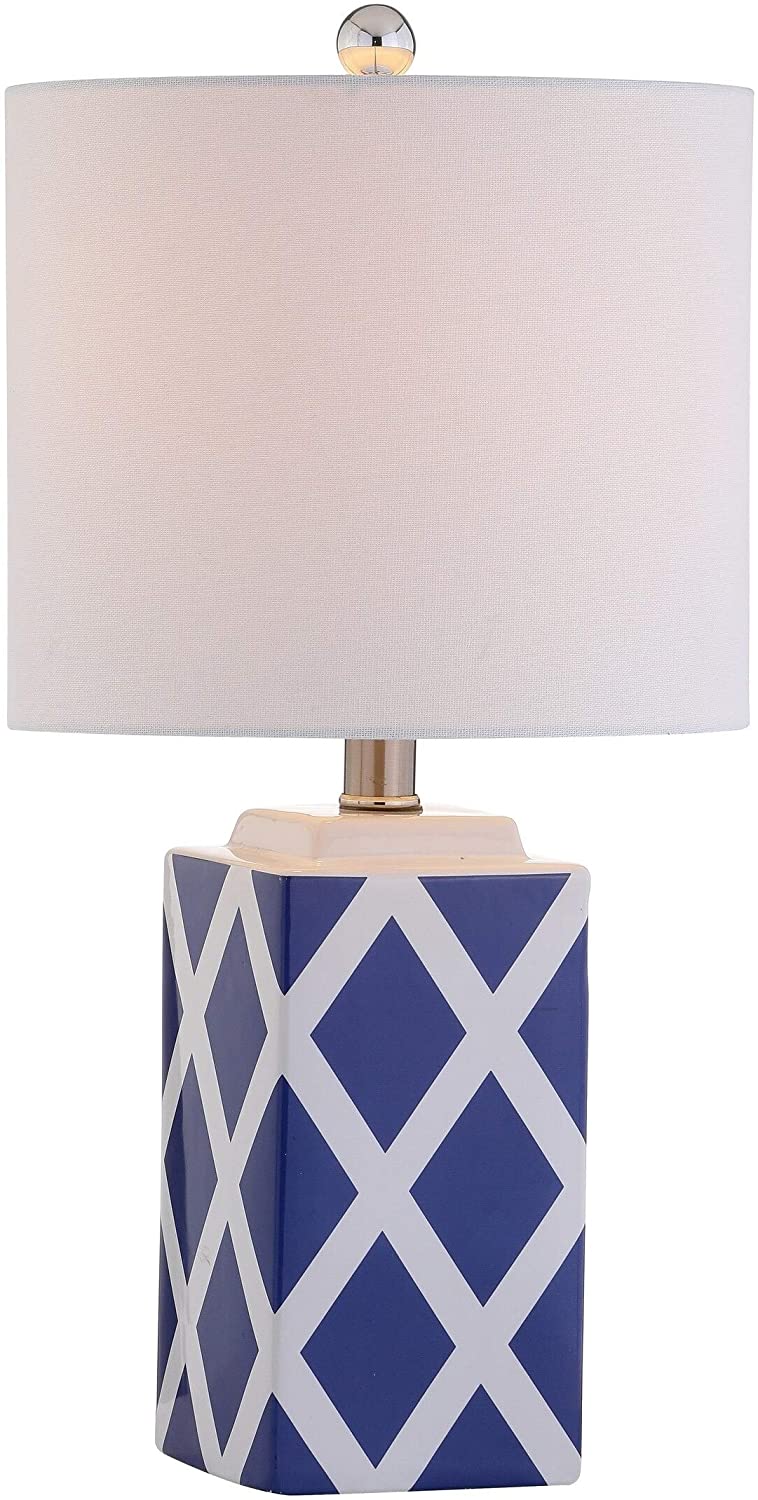 Lighting 20 inch Led Table Lamp White Nautical Coastal Transitional Chrome Bulbs Included - Diamond Home USA