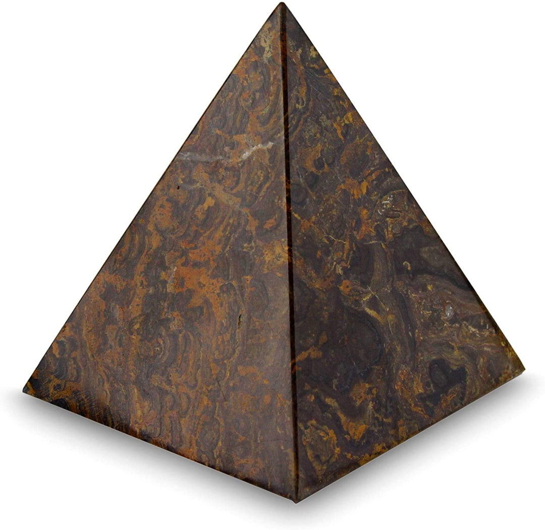 Pyramid 'Life's Essence' Peru Brown Stone