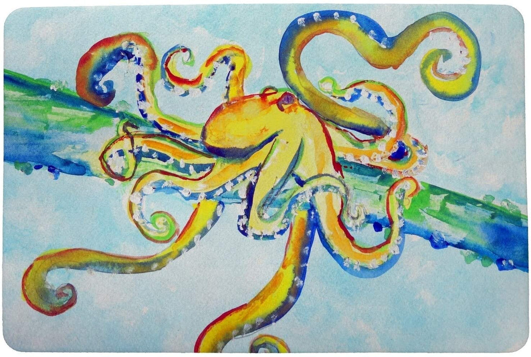 Crazy Octopus Door Mat 18x26 Color Coastal Rectangle