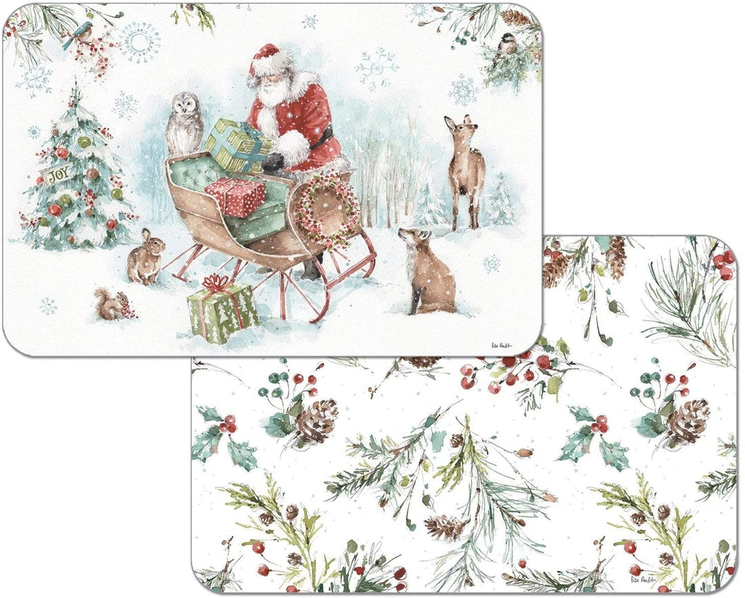 Wipe Clean Placemats Set 4 Magical Holidays Color
