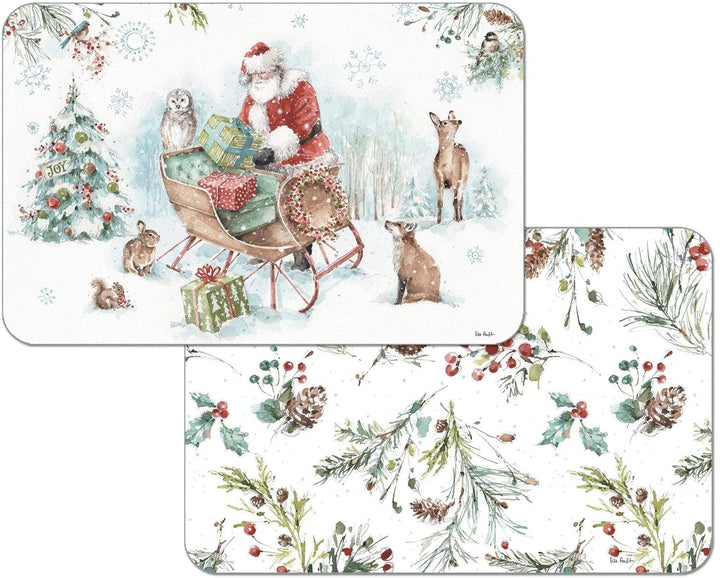 Wipe Clean Placemats Set 4 Magical Holidays Color