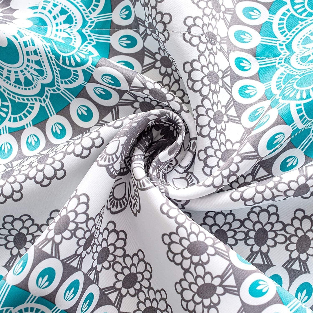 Medallion Pattern Room Darkening Rod Pocket Window Curtain Valance 52"  Width X 14  Length Color Modern Contemporary Polyester - Diamond Home USA