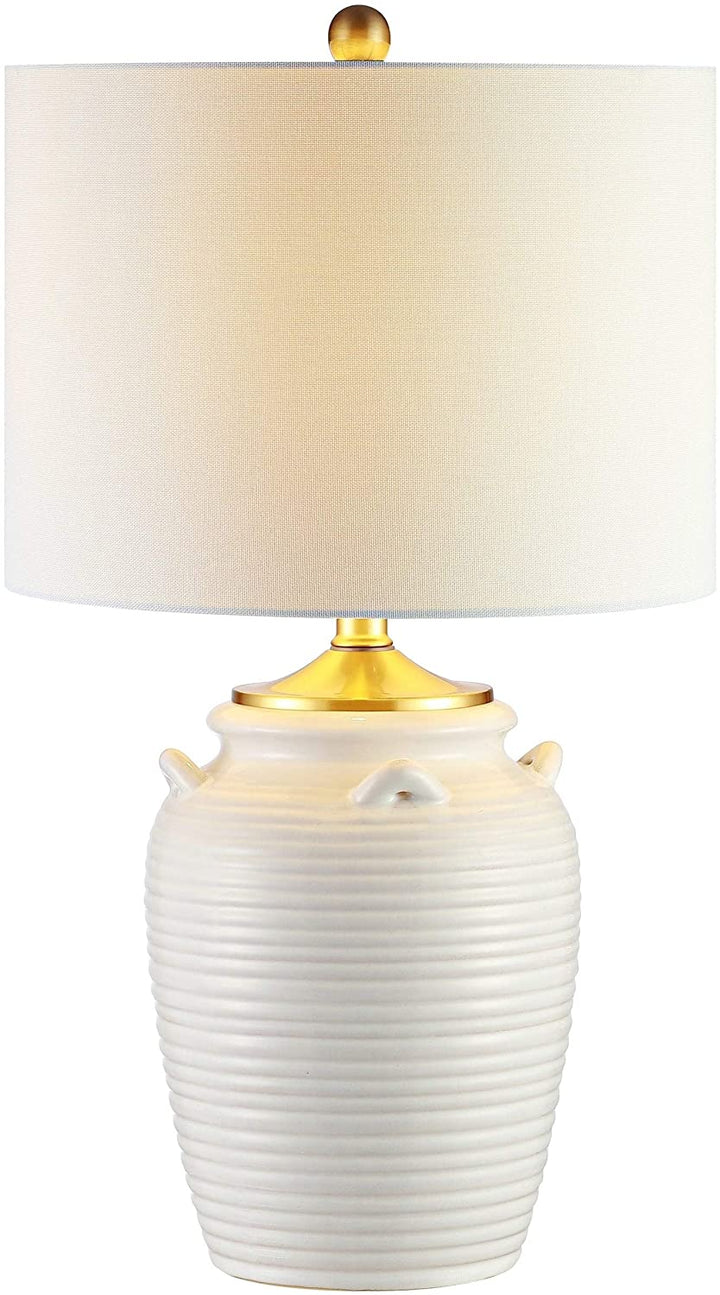 Lighting 24 inch Ivory Ceramic Led Table Lamp 14" W X L 24" H White Modern Contemporary Gold Bulbs Included