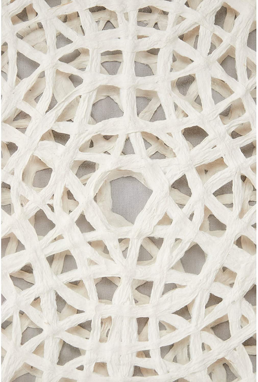 23 5" White Hand Cut Paper Abstract Art Shadow Box Square Frame 24 X 1 Gold MDF - Diamond Home USA