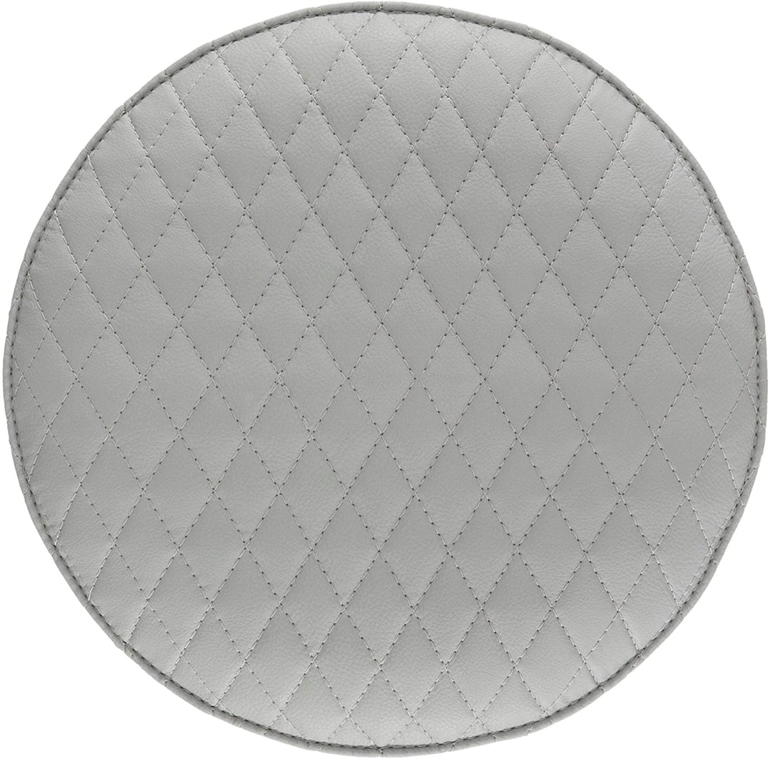 30 Inch Light Grey Stool 17 3" X 19 3" Modern Contemporary MDF Wood Powder Coated Padded Seat - Diamond Home USA