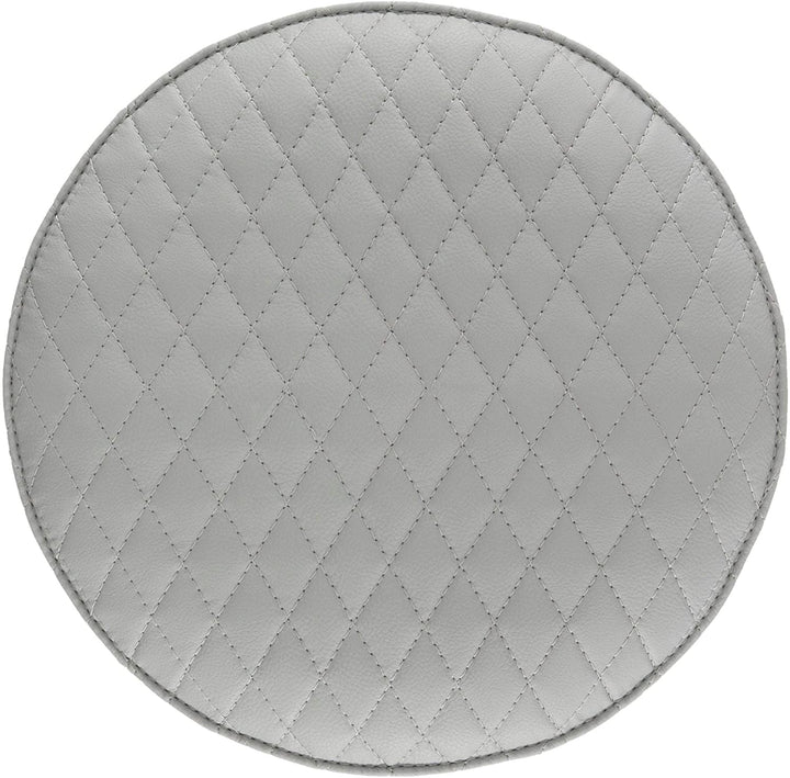 30 Inch Light Grey Stool 17 3" X 19 3" Modern Contemporary MDF Wood Powder Coated Padded Seat - Diamond Home USA