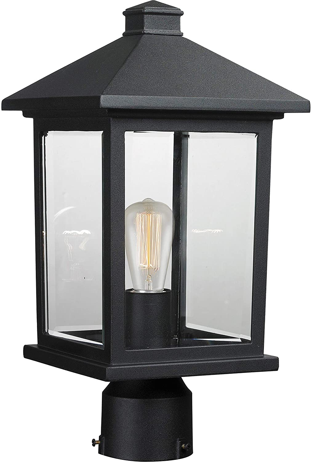 1 Light Black Post