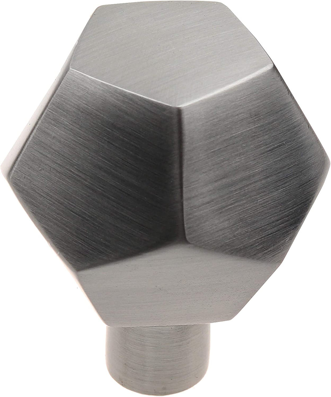 1 1/2 Inch Satin Nickel Solid Faceted Cabinet Knobs (10