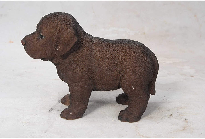 Chocolate Standing Labrador Puppy Statue Polyresin - Diamond Home USA
