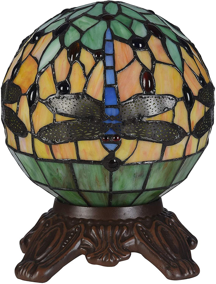 Tiffany Dragonfly 1 Light Dark Bronze Table Lamp Color Dimmable - Diamond Home USA