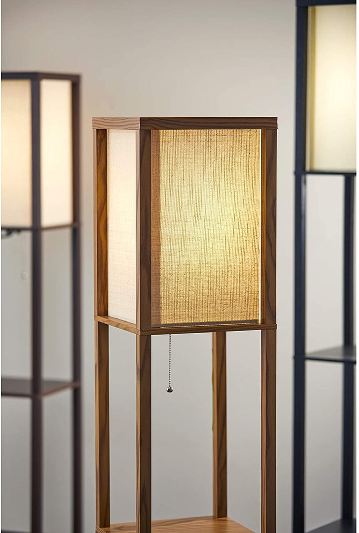 Wood Shelf Lamp Natural Modern Contemporary