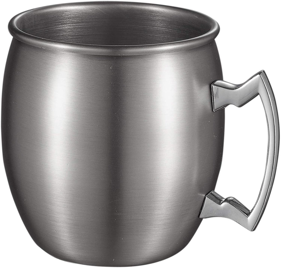 Brushed Nickel Finish Moscow Mule Mug Grey Stainless