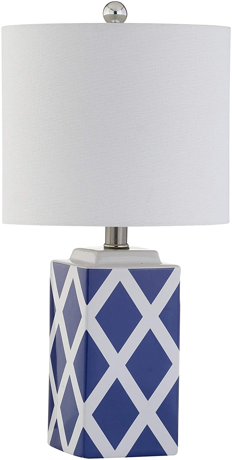 Lighting 20 inch Led Table Lamp White Nautical Coastal Transitional Chrome Bulbs Included - Diamond Home USA