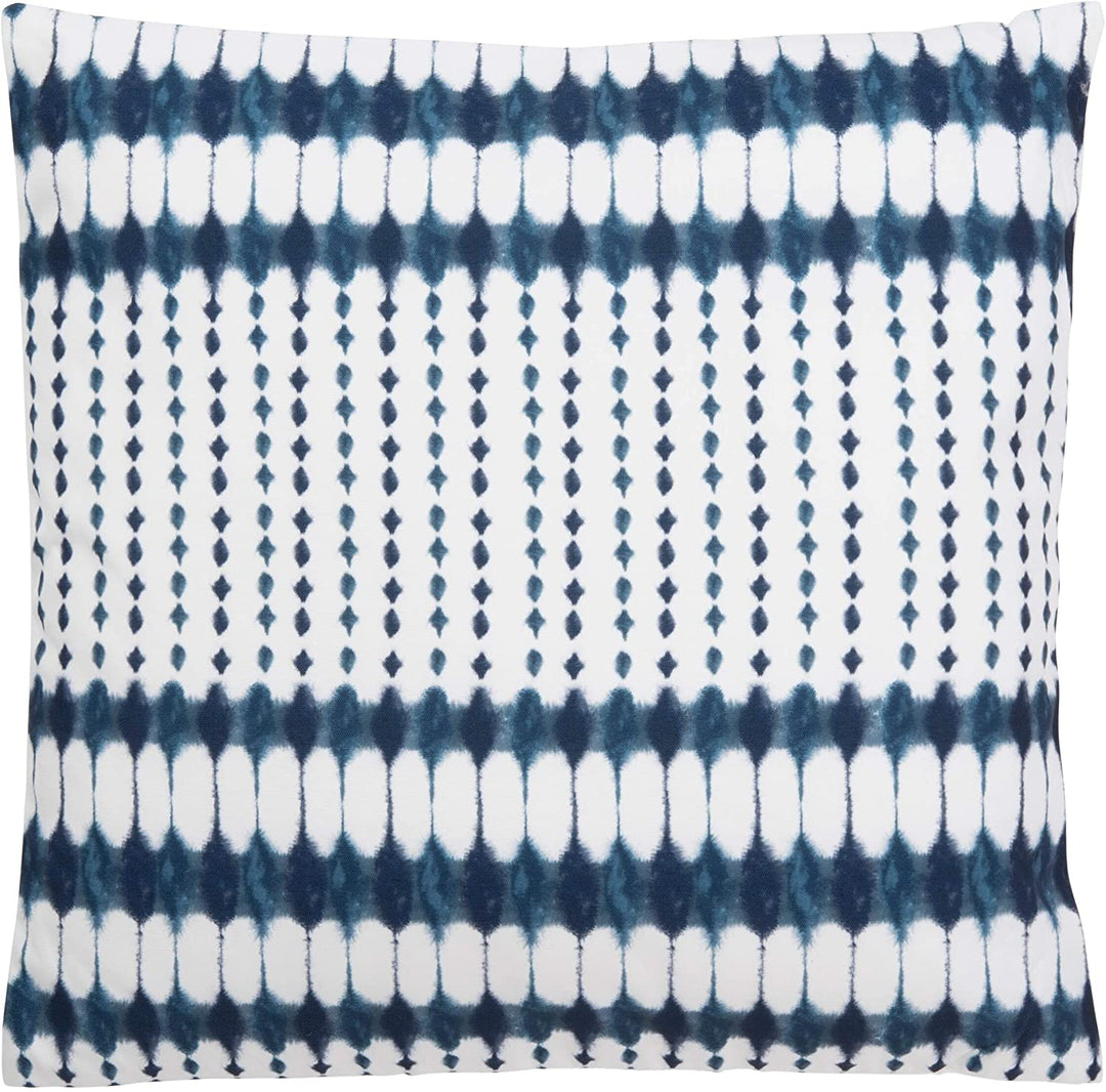 18" Indoor/Outdoor Pillow Navy White Geometric Modern