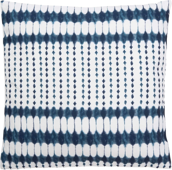 18" Indoor/Outdoor Pillow Navy White Geometric Modern