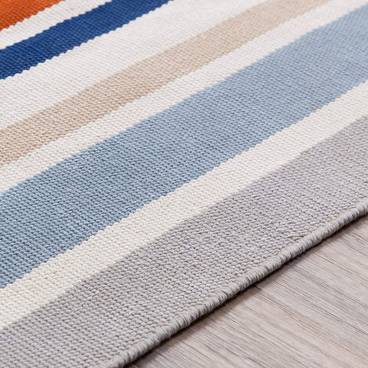 MISC Traditional Striped Indoor/Outdoor Accent Rug (2' X 3') 2' 3' Orange Oriental Casual Olefin Synthetic Latex Free