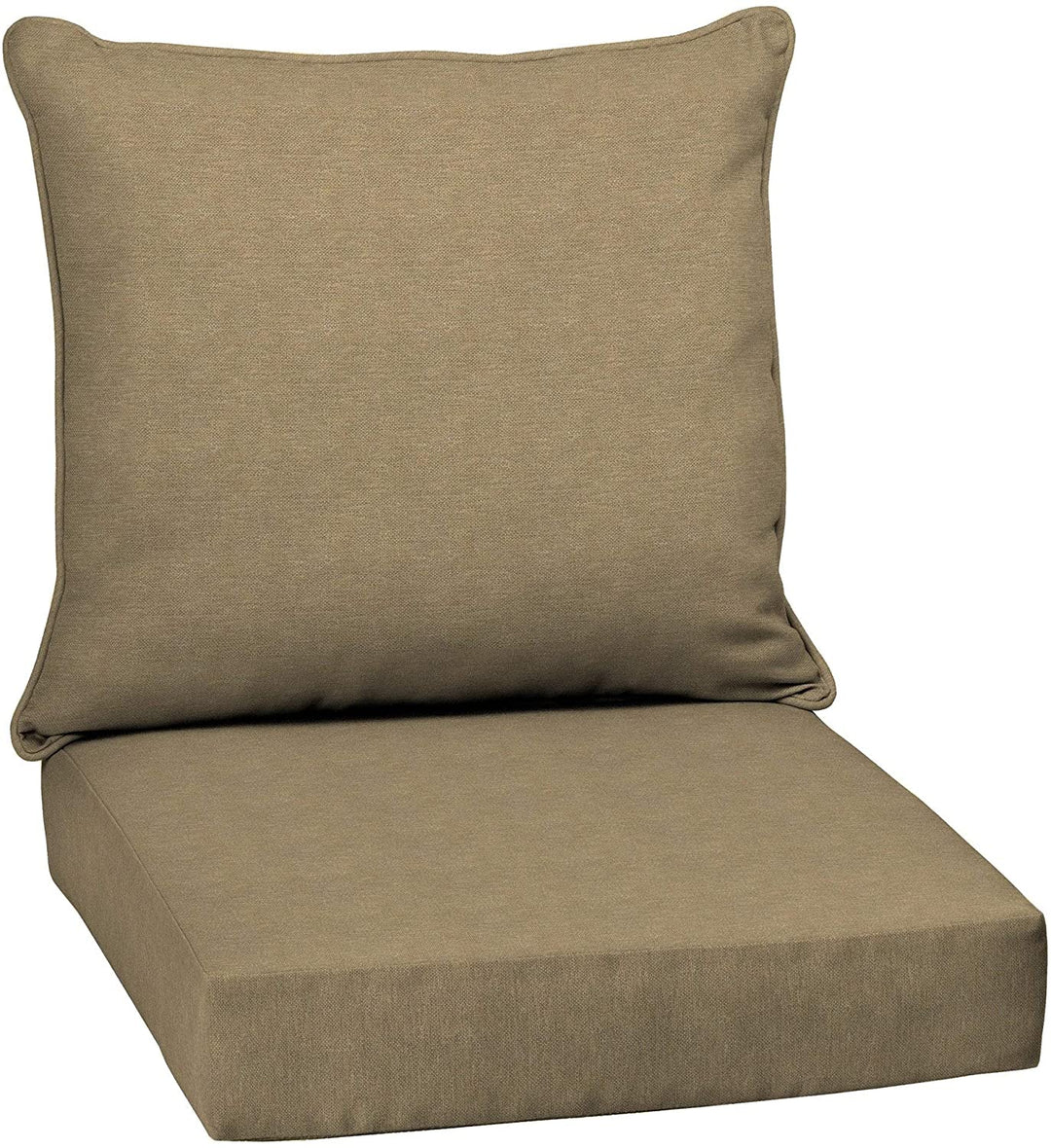 Tan Texture Outdoor Deep Seat Set Solid Traditional Olefin