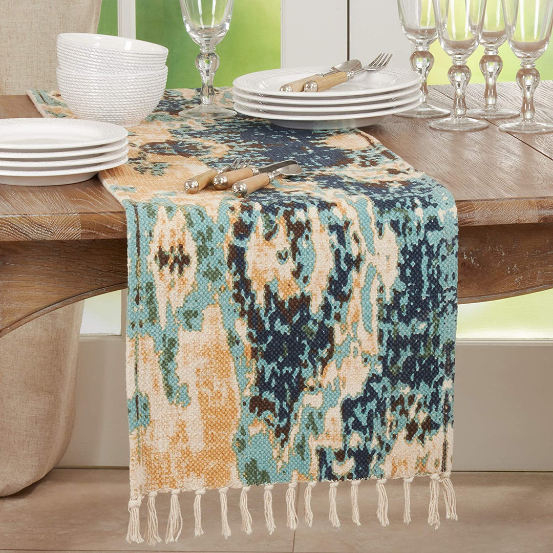 Cotton Rug Runner Distressed Design