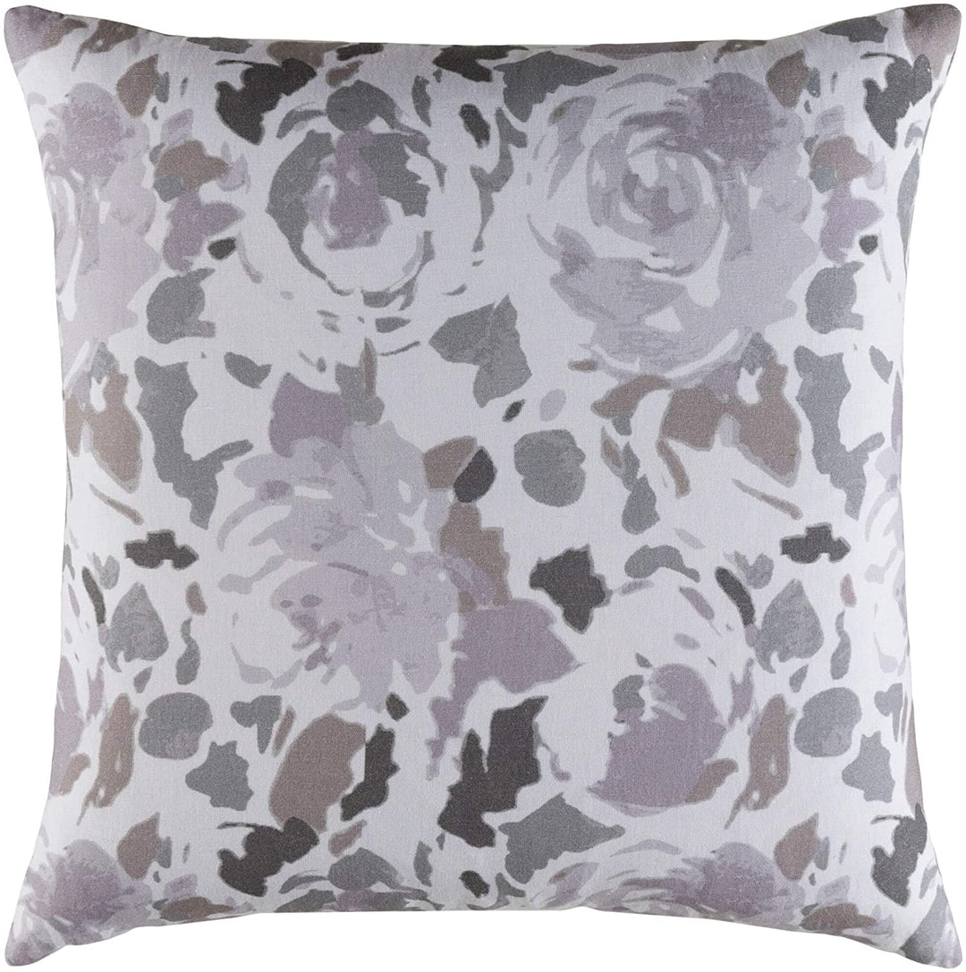 Decorative Lilac 22 inch Throw Pillow Cover Purple Motif